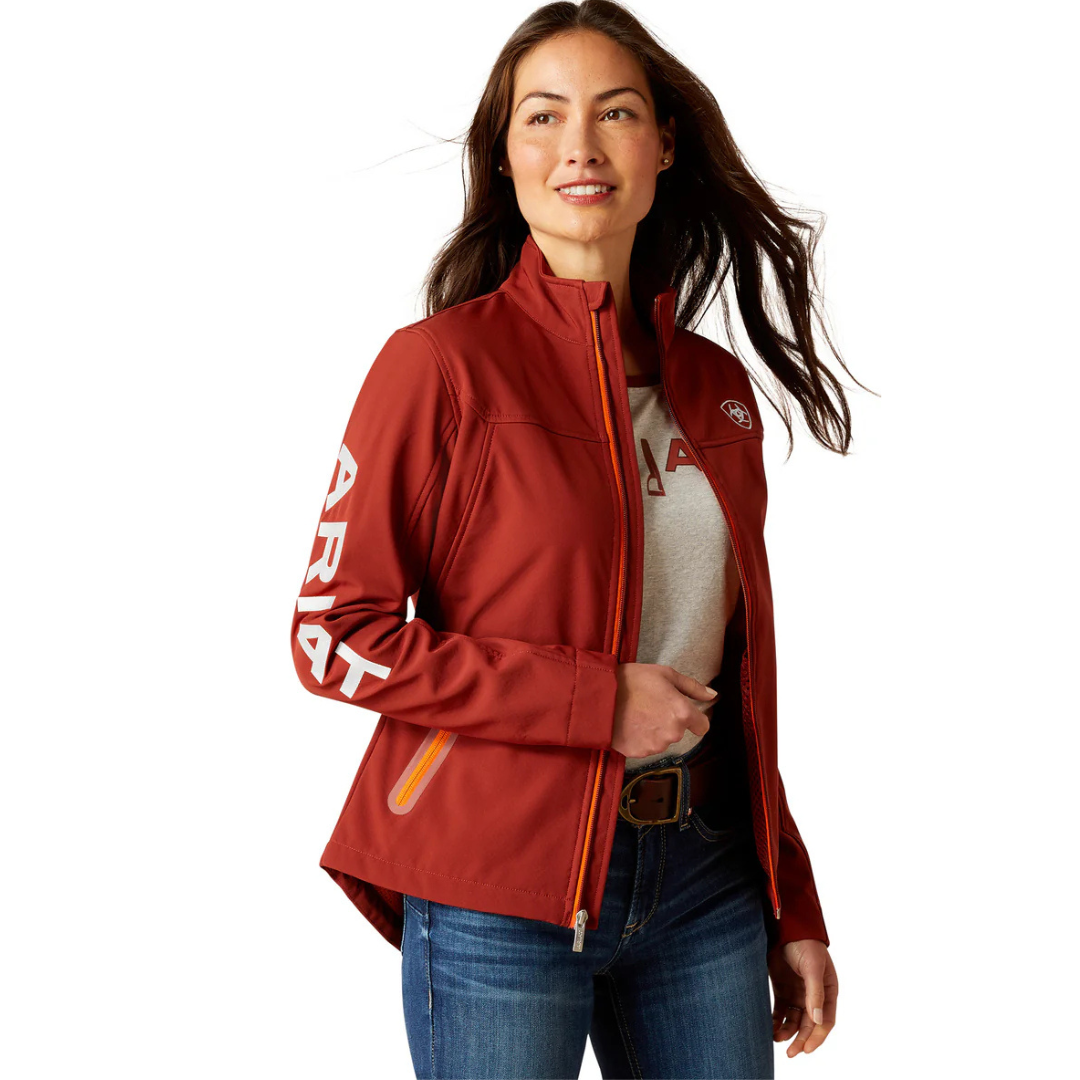 Jacket Ariat New Team Softshell Fired Brick Ladies [:l]