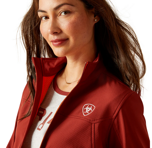 Jacket Ariat New Team Softshell Fired Brick Ladies [:l]