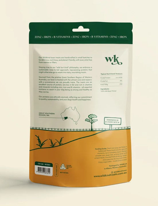 Wildkind Dog Treat Great Southern Boar Jerky 100gm