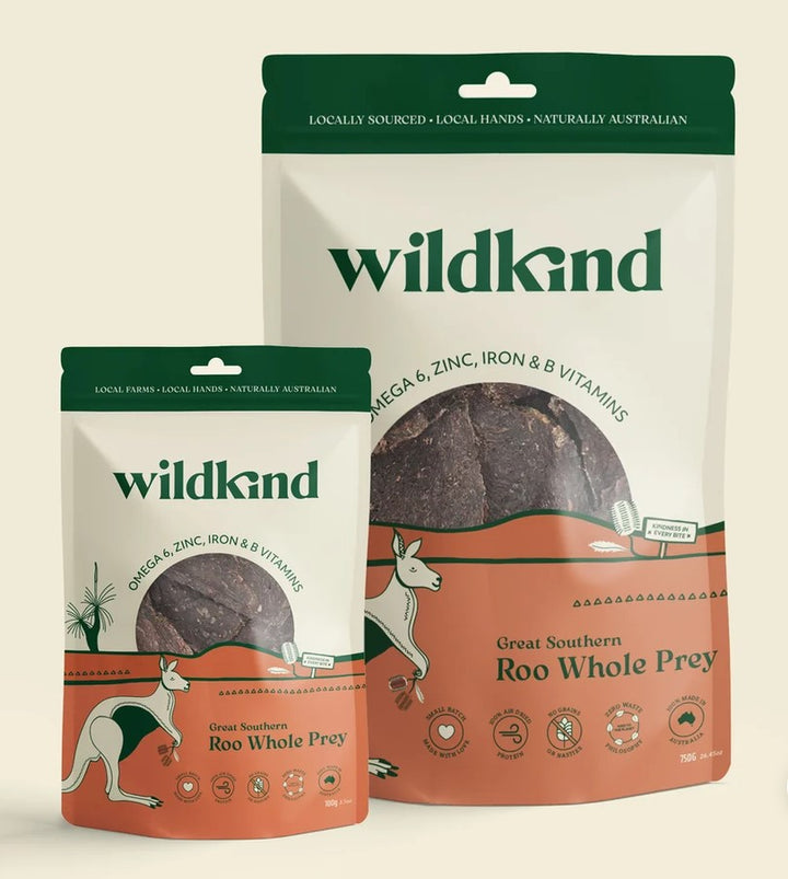 Wildkind Dog Treat Great Southern Roo Whole Prey 750gm