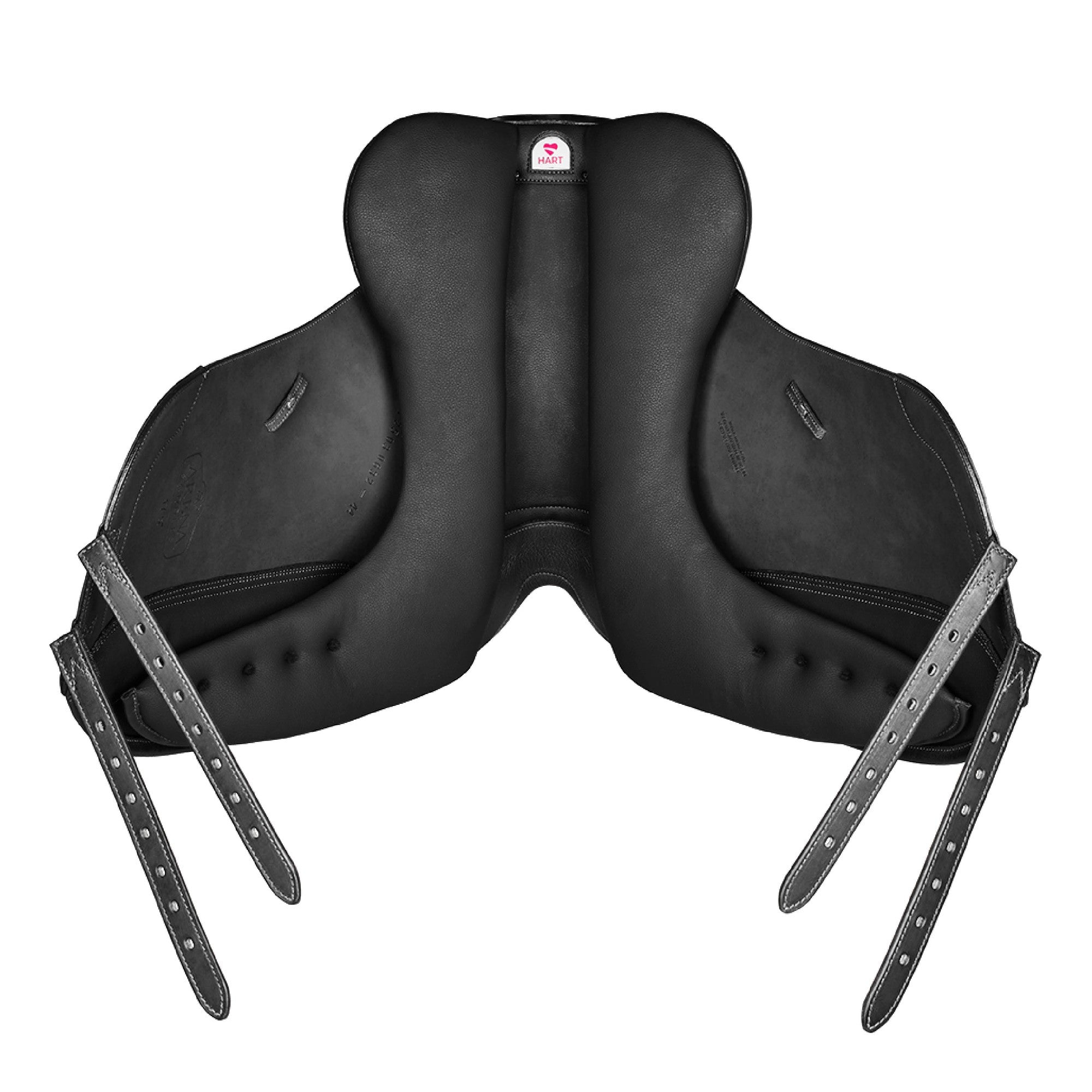 Arena Dressage Mono Flap Saddle Black [:43cm 17.0"]