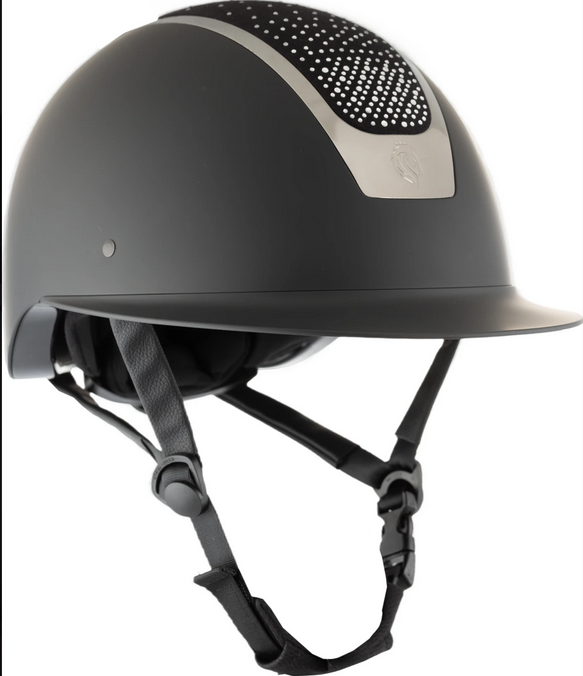 Helmet Equinavia Crown Crystal Mips Black [:55cm-57cm]