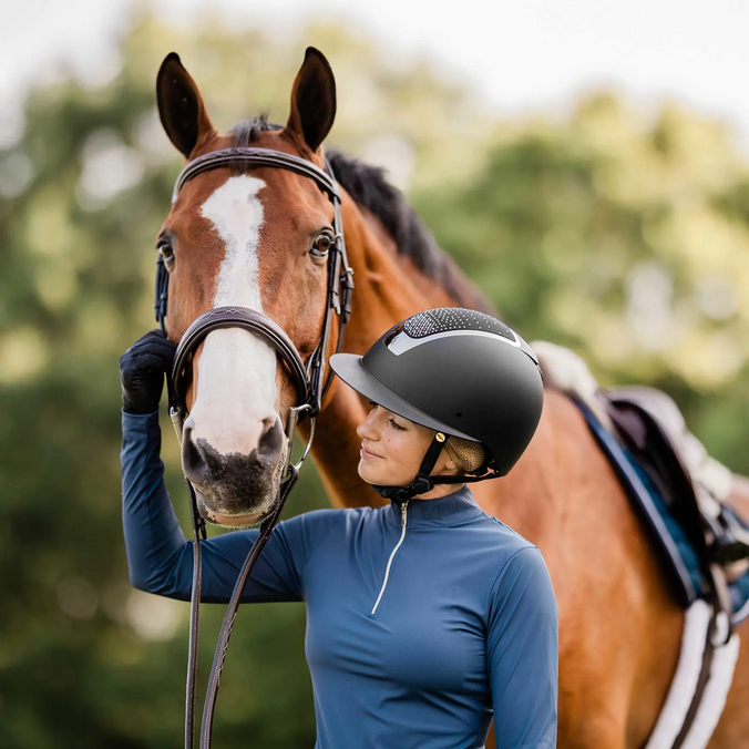 Helmet Equinavia Crown Crystal Mips Black [:52cm-54cm]