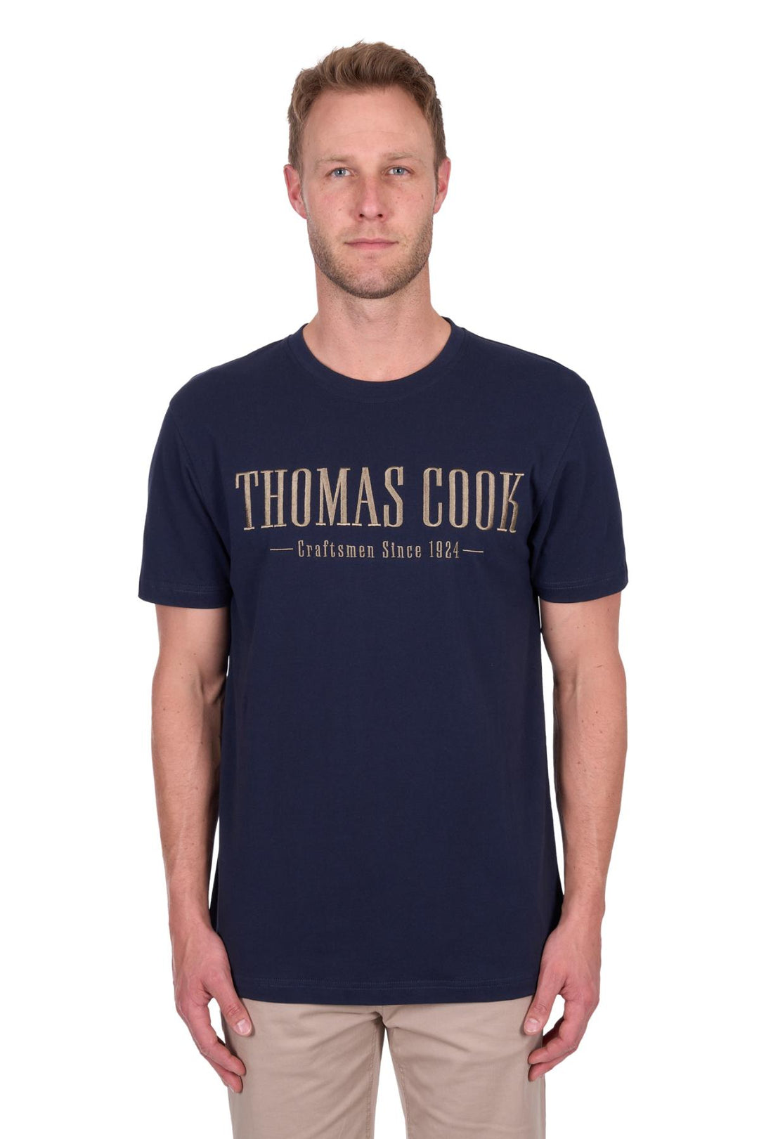 Tee Shirt Nathan Short Sleeve Navy [:medium]