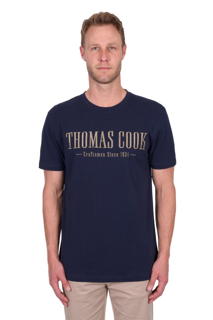 Tee Shirt Nathan Short Sleeve Navy [:medium]