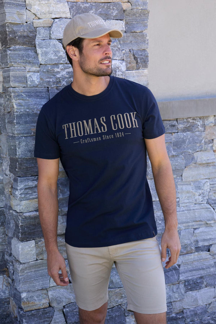 Tee Shirt Nathan Short Sleeve Navy [:medium]