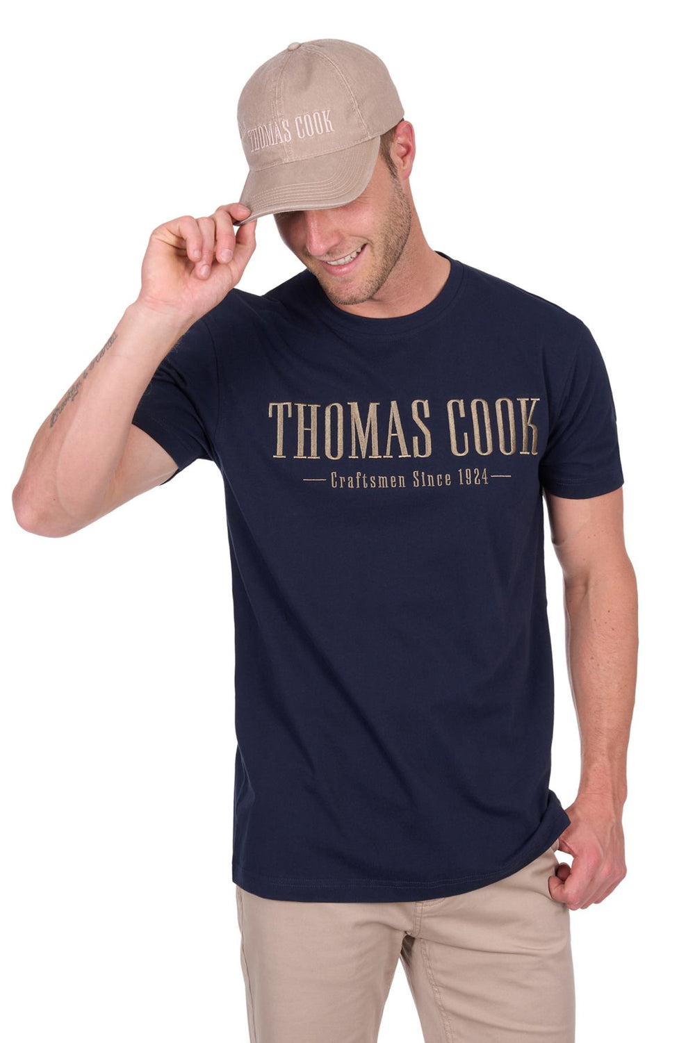 Tee Shirt Nathan Short Sleeve Navy [:medium]