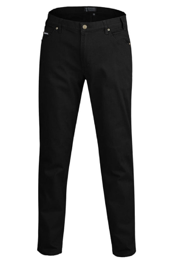 Jeans Pilbara Cotton Stretch Black Mens [:82r]