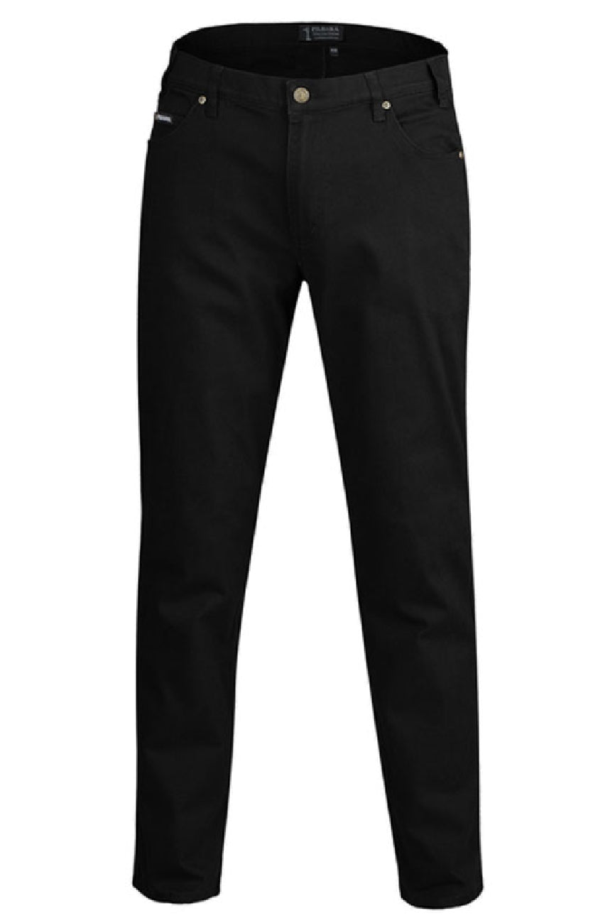 Jeans Pilbara Cotton Stretch Black Mens [:82r]