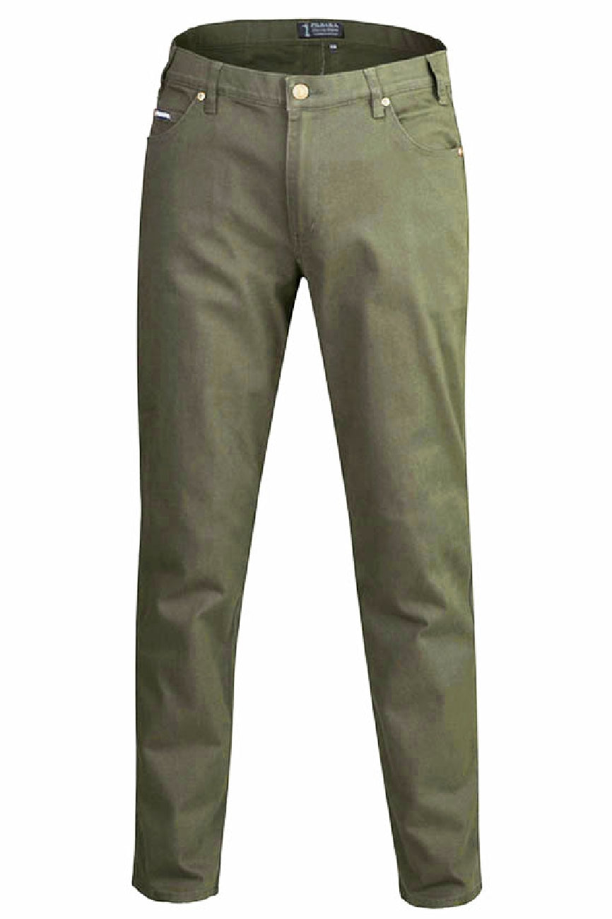 Jeans Pilbara Cotton Stretch Seagrass Mens [:82r]