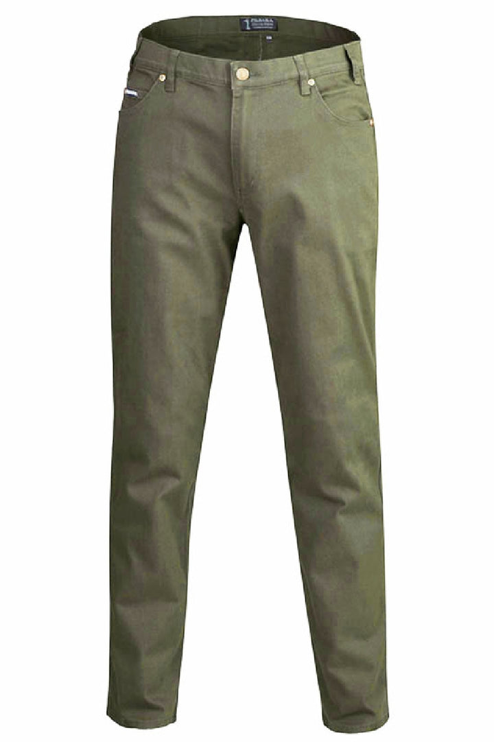 Jeans Pilbara Cotton Stretch Seagrass Mens [:82r]