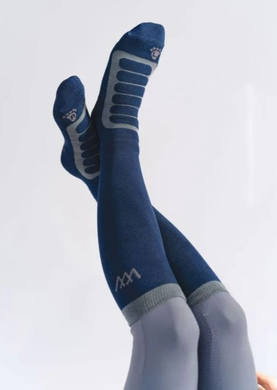 Socks Woof Bamboo Tech Long Navy & Grey Medium