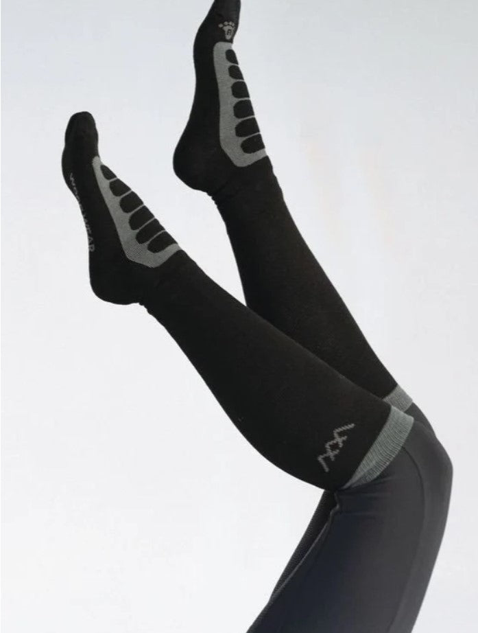 Socks Woof Bamboo Tech Long Black & Grey [:medium]
