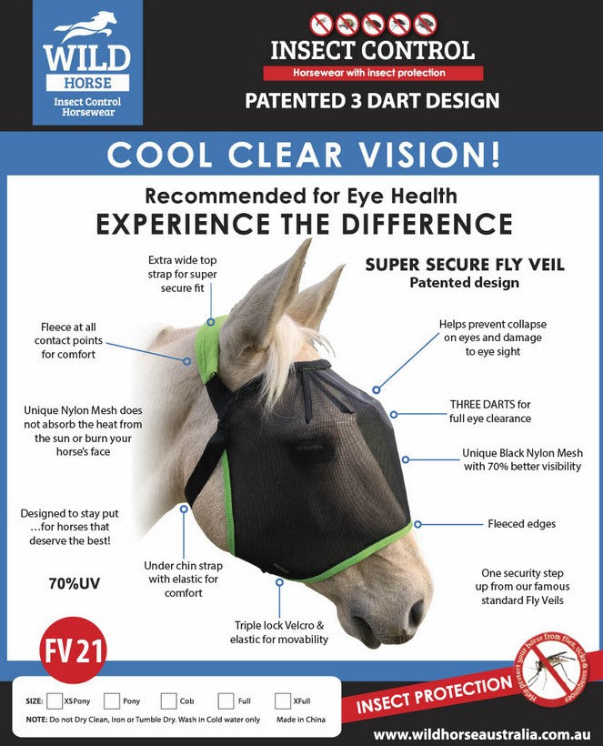 Fly Mask Wildhorse Super Secure [:pony]