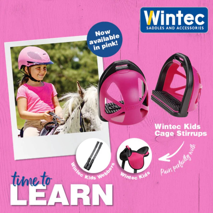 Stirrup Irons Wintec Kids Cage Pink Xs