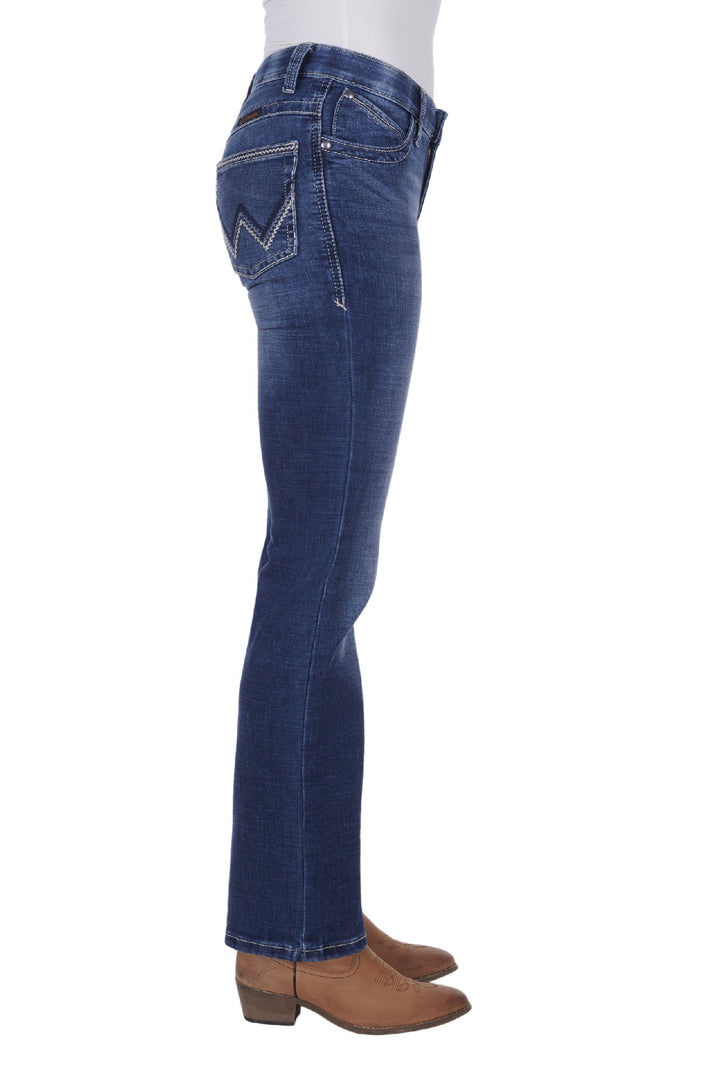 Jeans Wrangler Willow Ultimate Midrise Bootcut Davis 34inch Leg Ladies [:usa 3w  Aus 8]