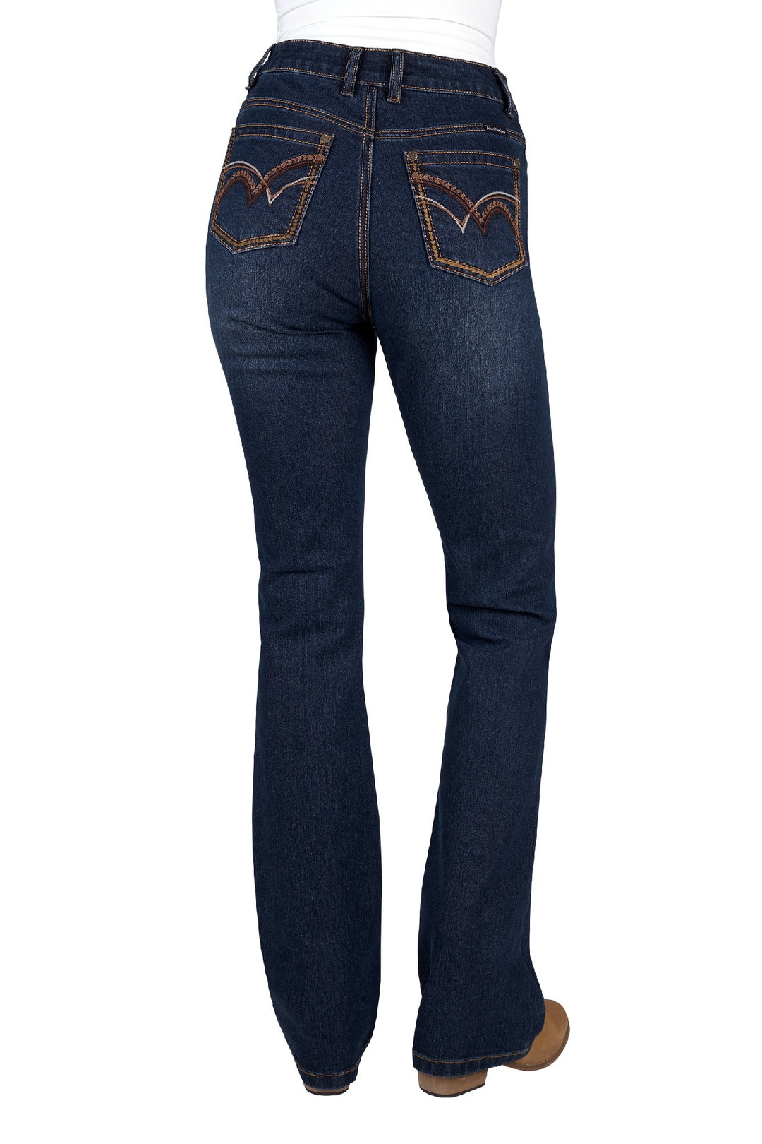 Jeans Pure Western Sam High Waisted Bootcut 34 Leg Midnight [:8]