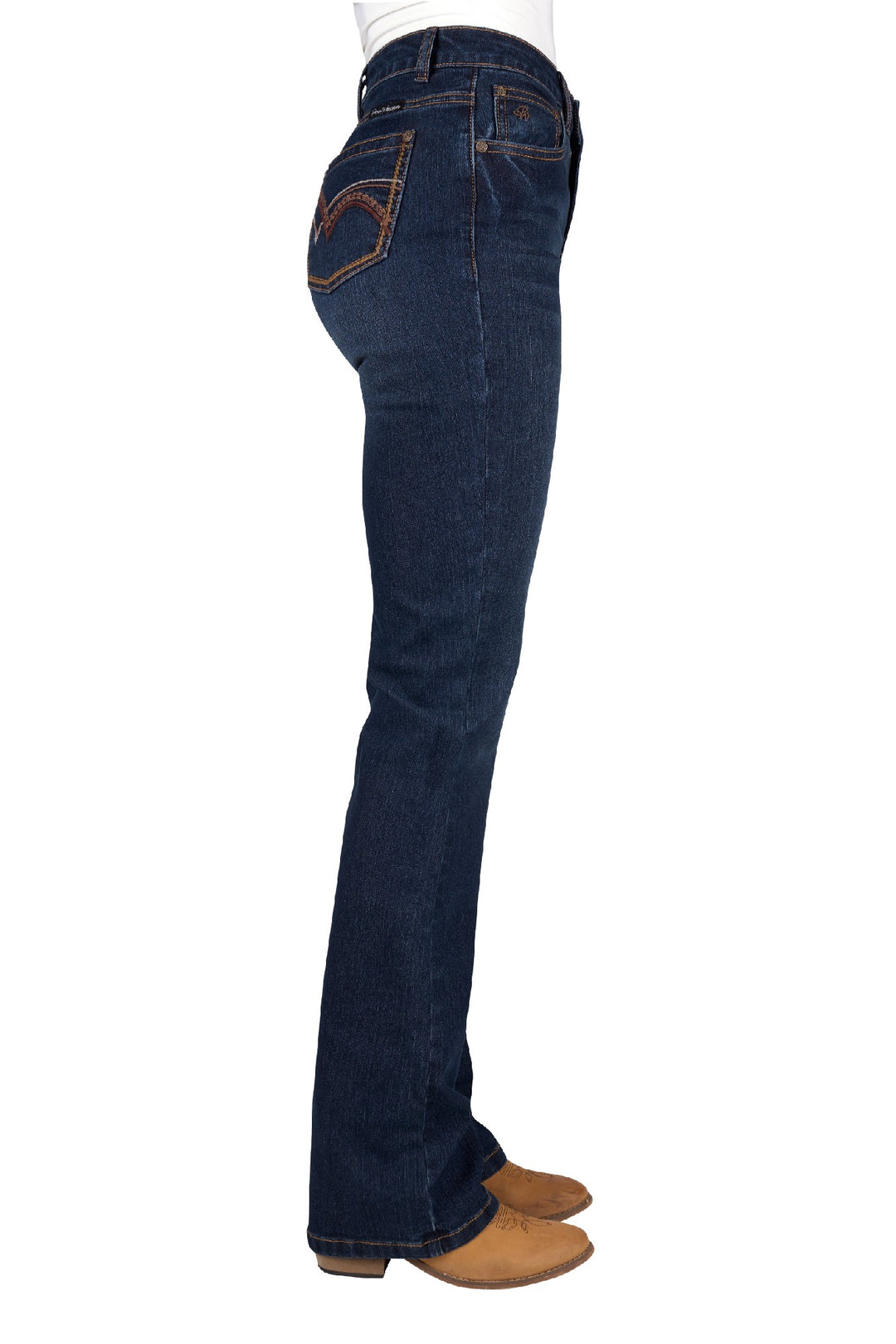 Jeans Pure Western Sam High Waisted Bootcut 34 Leg Midnight [:8]