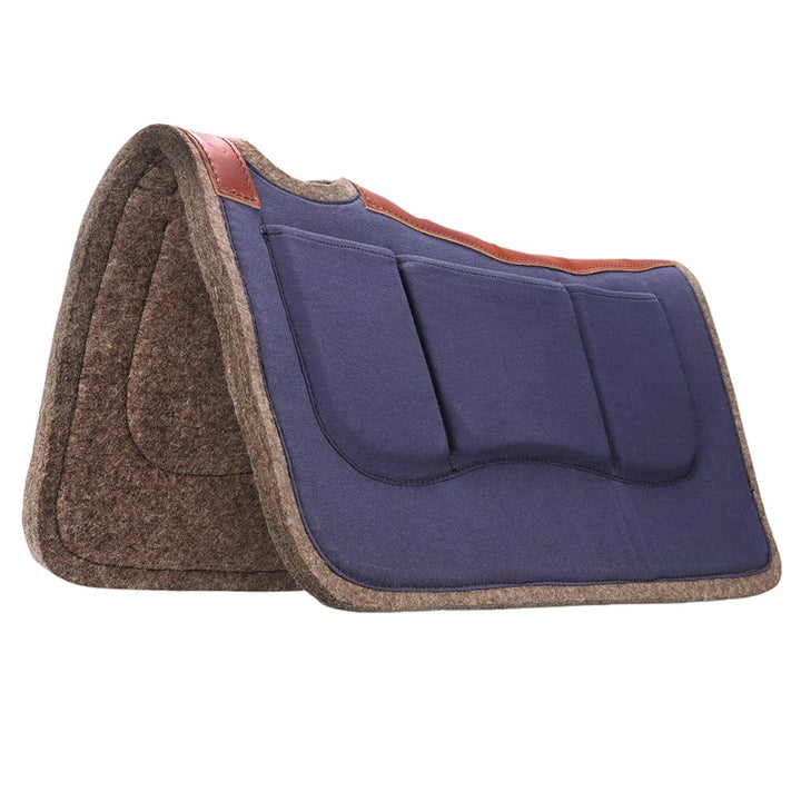 Saddle Pad Fort Worth Canvas Shim Pad With Spine Navy 30" X 30"