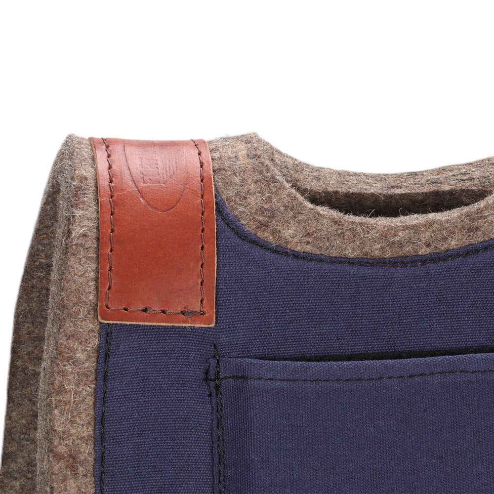 Saddle Pad Fort Worth Canvas Shim Pad With Spine Navy 30" X 30"