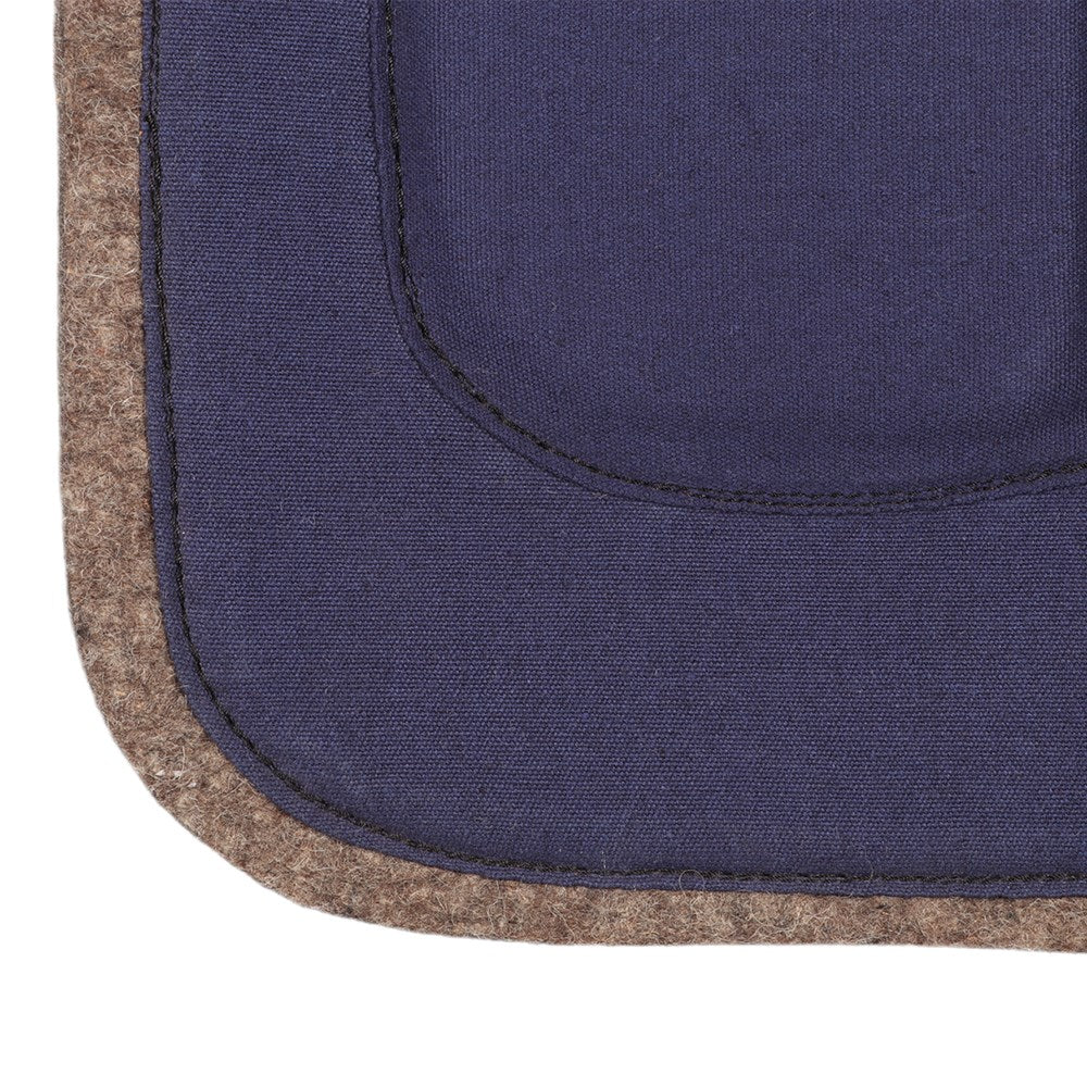 Saddle Pad Fort Worth Canvas Shim Pad With Spine Navy 30" X 30"