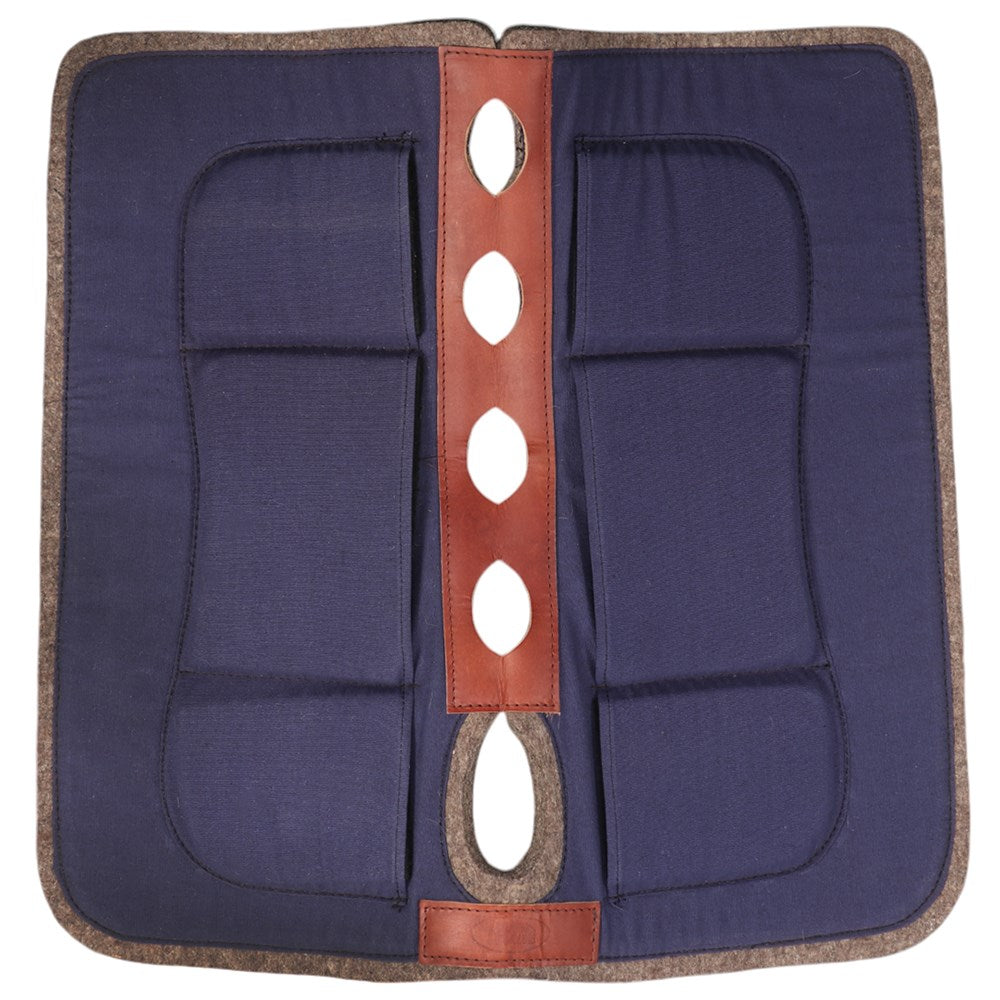Saddle Pad Fort Worth Canvas Shim Pad With Spine Navy 30" X 30"