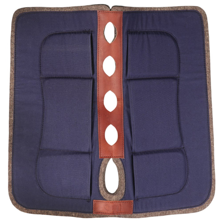 Saddle Pad Fort Worth Canvas Shim Pad With Spine Navy 30" X 30"