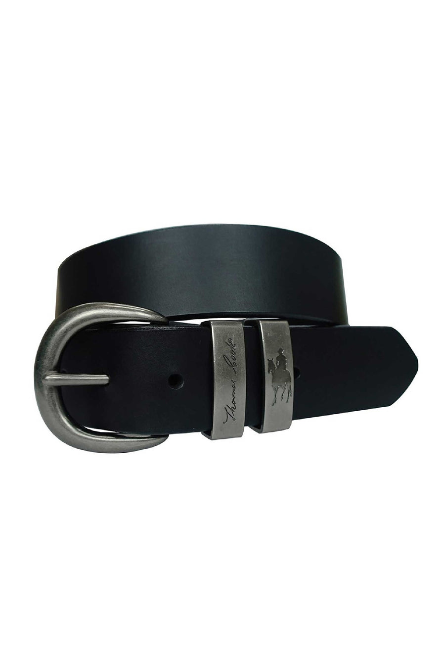 Belt Thomas Cook Silver Twin Keeper Black [:small]