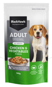 Blackhawk Dog Wet Pouch Adult Chicken & Vegetables 140gm Box Of 10