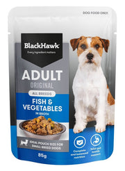 Blackhawk Dog Wet Pouch Adult Fish & Vegetables 85gm Box Of 12