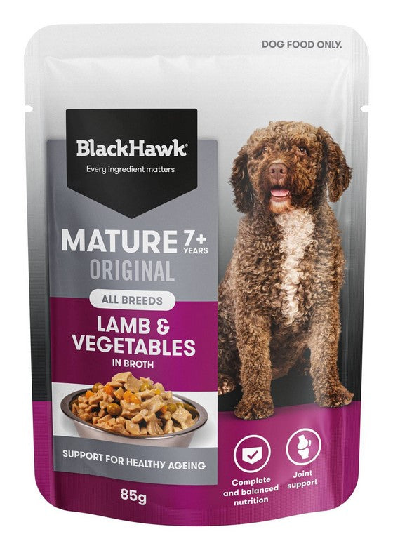 Blackhawk Dog Wet Pouch Mature Lamb & Vegetables 85gm Box Of 12