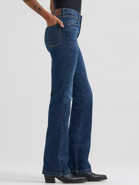 Jeans Wrangler Bespoke High Rise Boot Cut 34 Leg Ladies [:27w 34l]