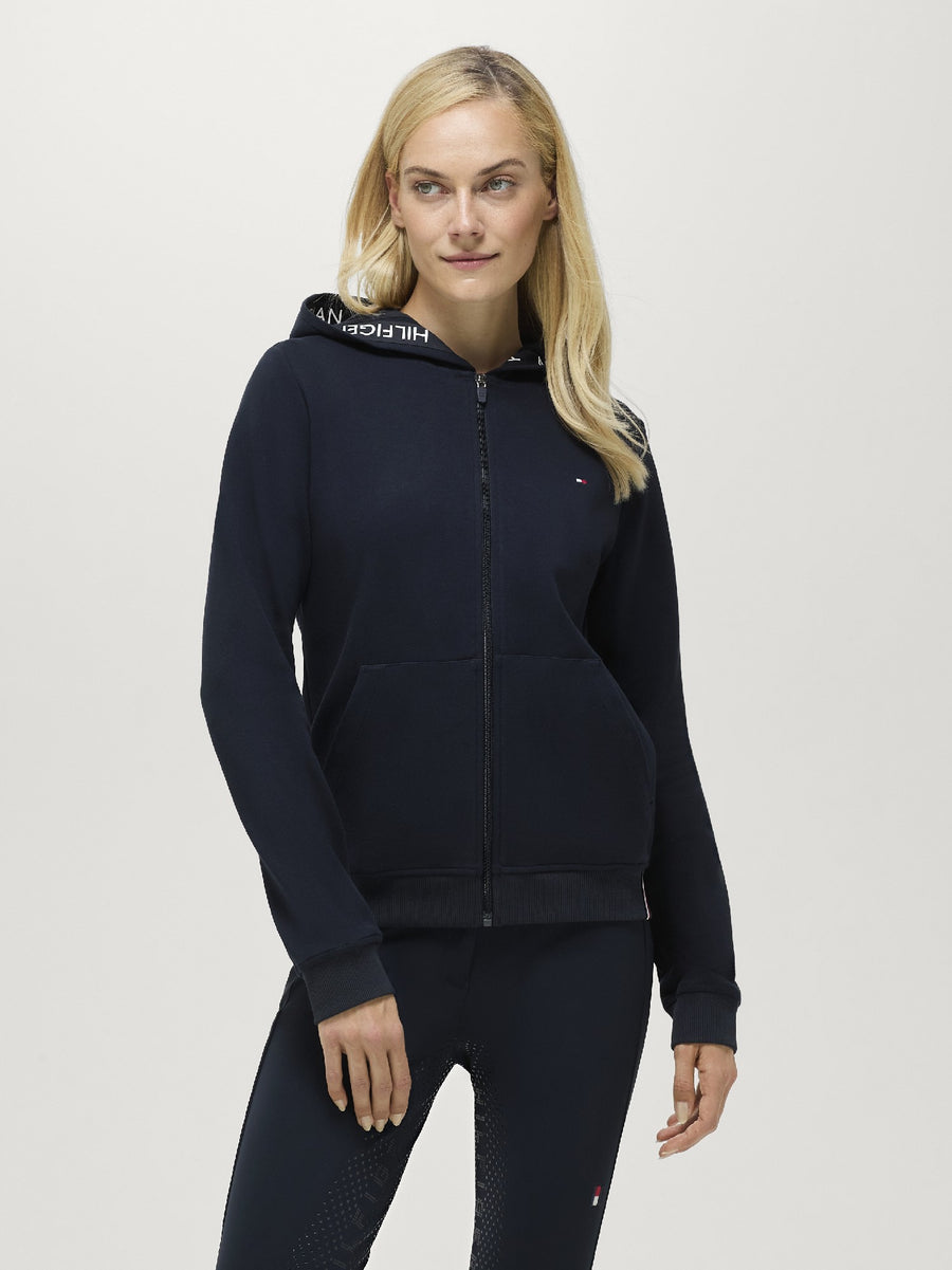 Hoodie Tommy Hilfiger Beverly Zip Up Faded Indigo Ladies [:small]