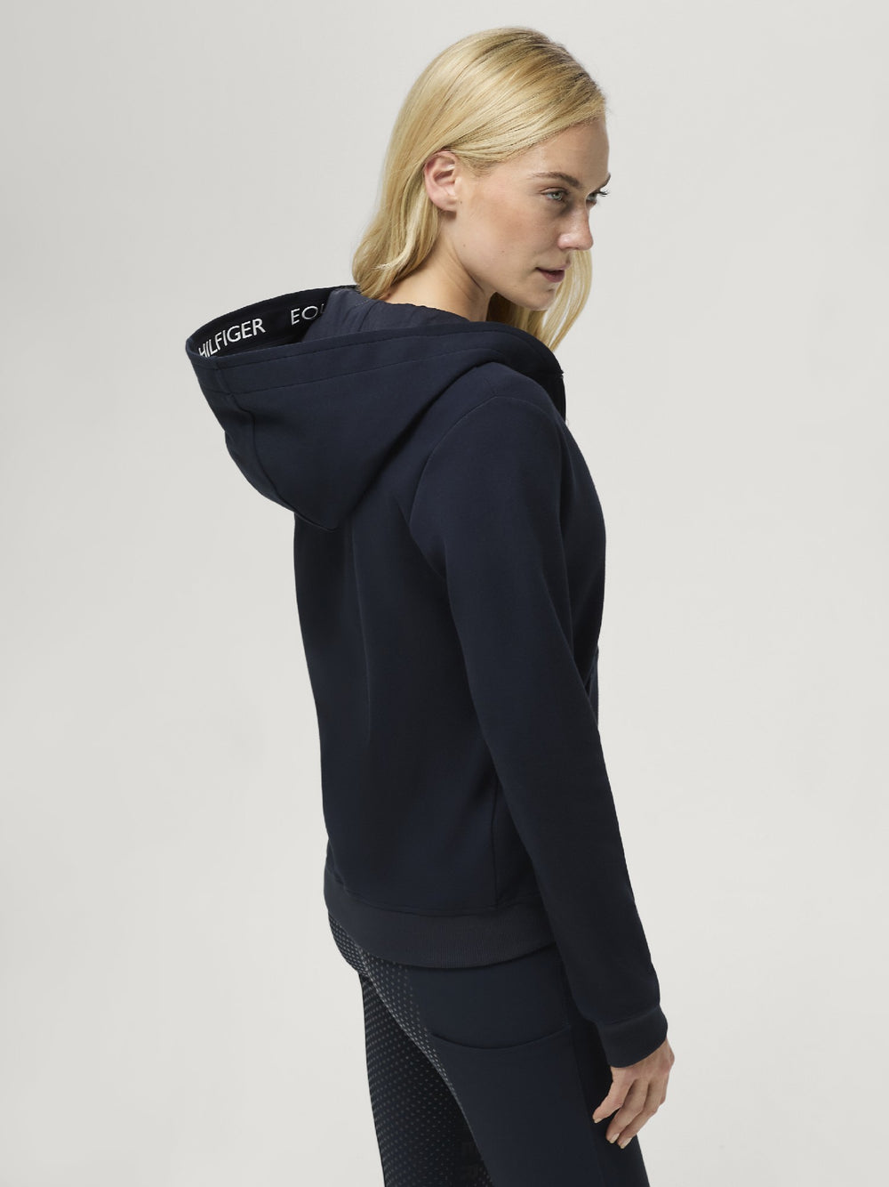 Hoodie Tommy Hilfiger Beverly Zip Up Faded Indigo Ladies [:small]