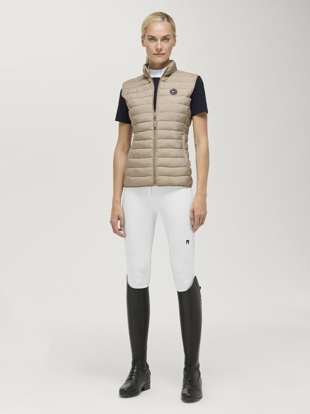 Vest Tommy Hilfiger Serano Quilted Vest Beige Ladies [:small]