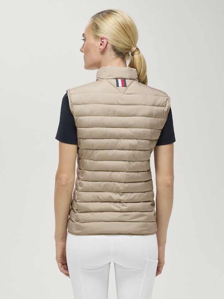 Vest Tommy Hilfiger Serano Quilted Vest Beige Ladies [:small]