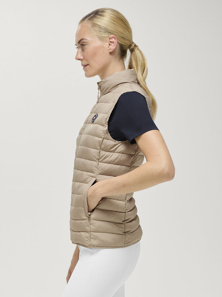 Vest Tommy Hilfiger Serano Quilted Vest Beige Ladies [:small]