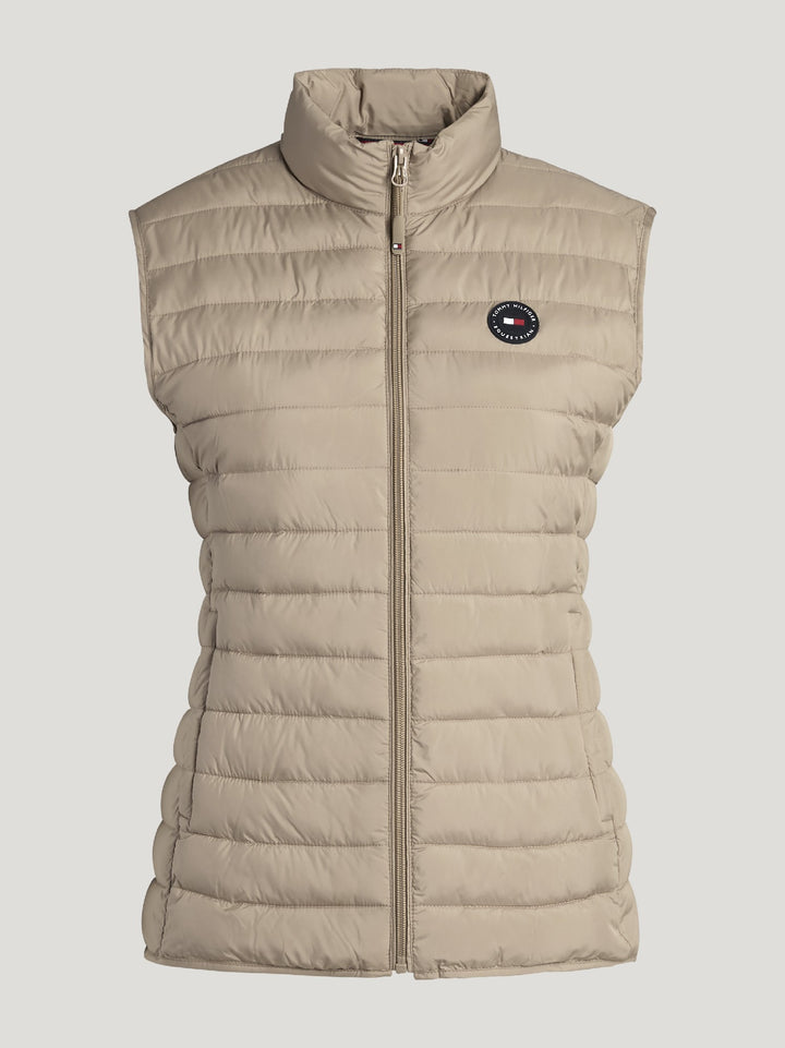 Vest Tommy Hilfiger Serano Quilted Vest Beige Ladies [:small]