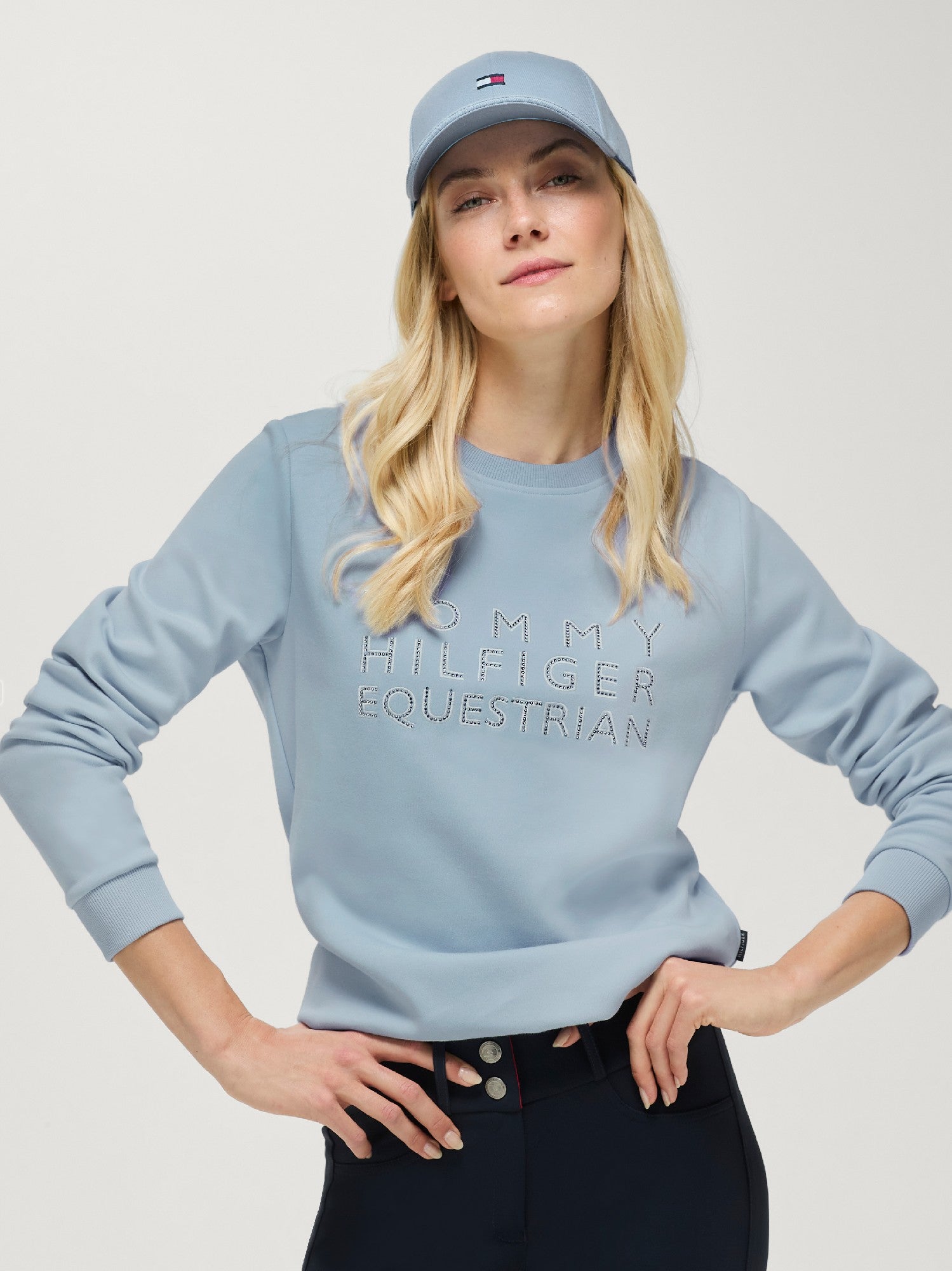 Sweatshirt Tommy Hilfiger Belair Rhinestone Sweet Blue  Ladies [:small]
