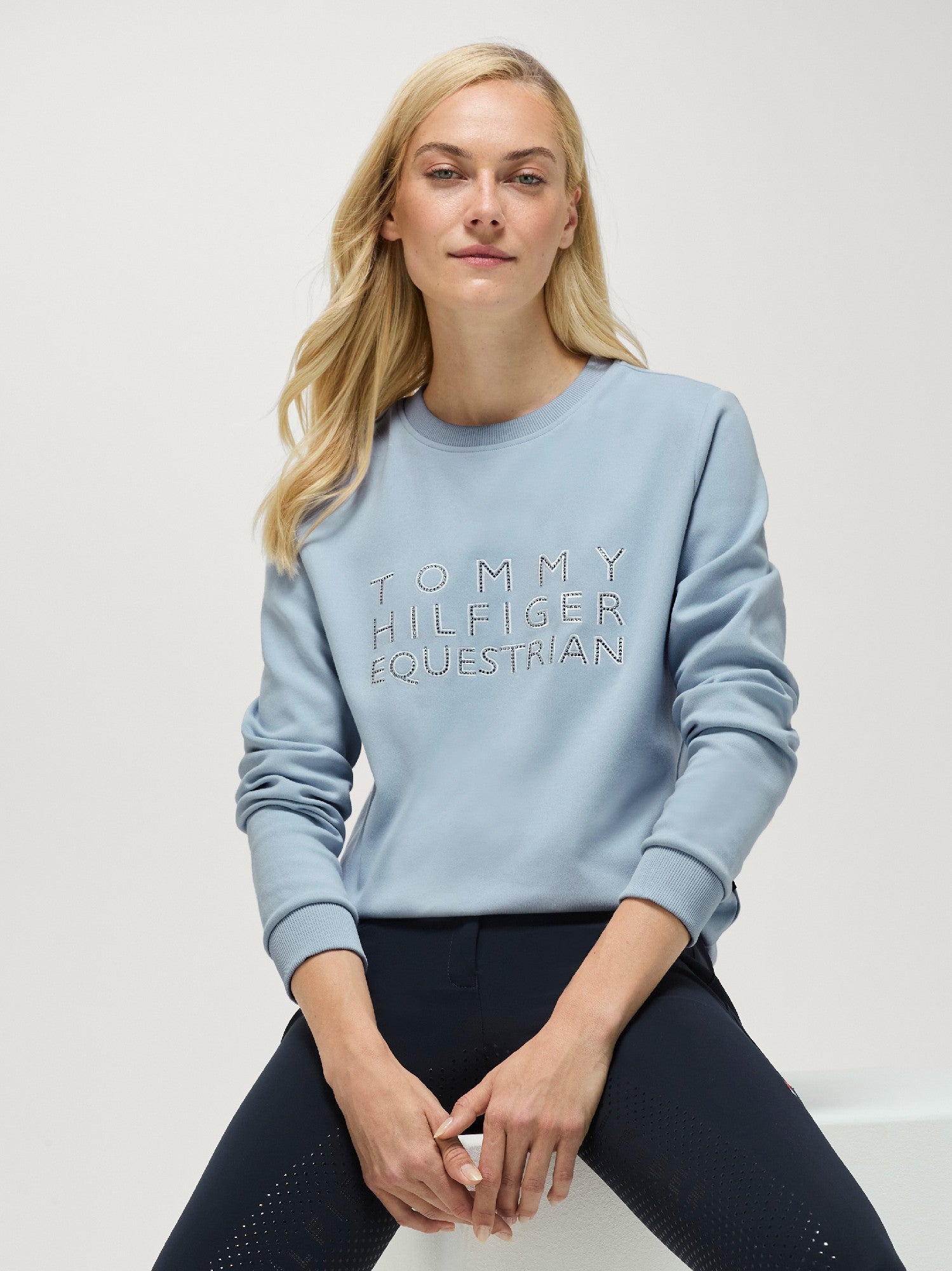 Sweatshirt Tommy Hilfiger Belair Rhinestone Sweet Blue  Ladies [:small]