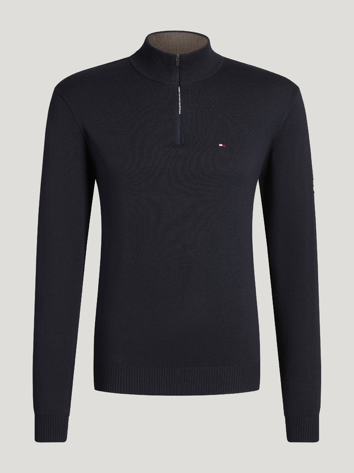 Sweater Tommy Hilfiger Irvine 1/4 Zip Desert Sky Mens [:large]