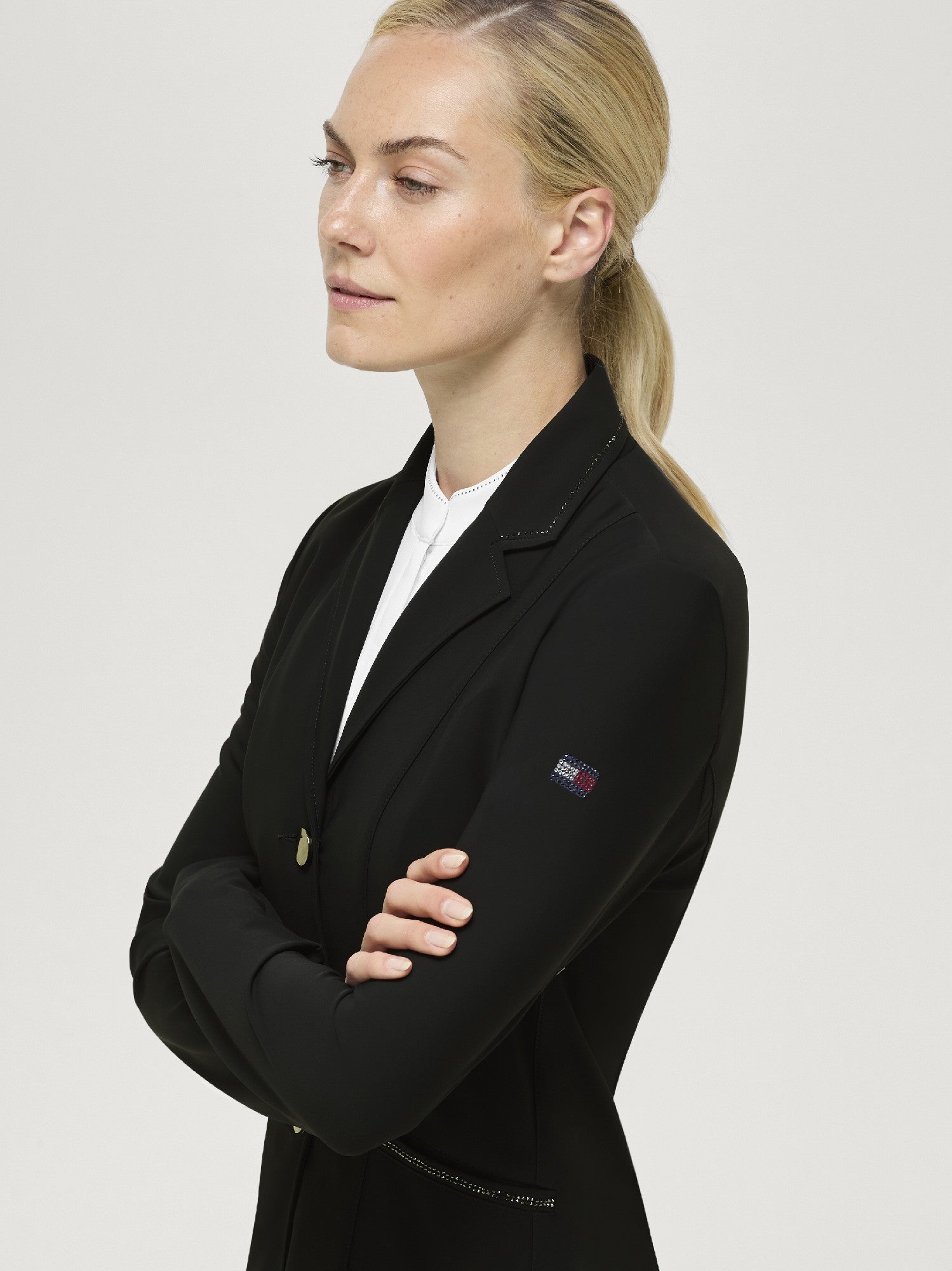 Riding Jacket Tommy Hilfiger Costa Rhinestone Black Ladies [:small]