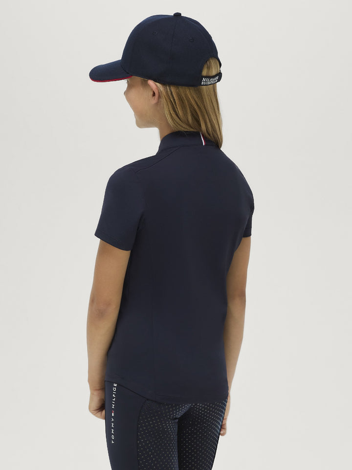 Top Tommy Hilfiger Palma Training 1/4 Zip Young Rider Desert Sky [:10]