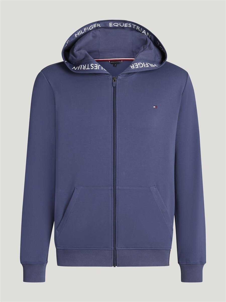 Hoodie Tommy Hilfiger Ventura Zip Up Faded Indigo Mens [:medium]