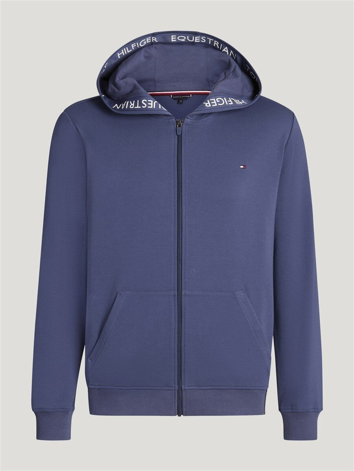 Hoodie Tommy Hilfiger Ventura Zip Up Faded Indigo Mens [:medium]