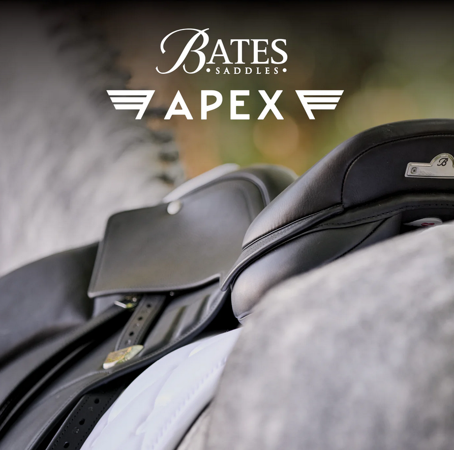 Bates Apex Jumping Saddle Cair Classic Black [:42cm 16.5"]