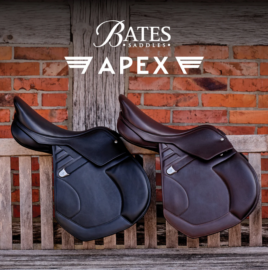 Bates Apex Jumping Saddle Cair Classic Black [:42cm 16.5"]