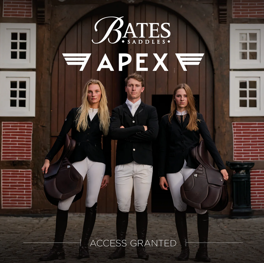 Bates Apex Jumping Saddle Cair Classic Brown [:42cm 16.5"]