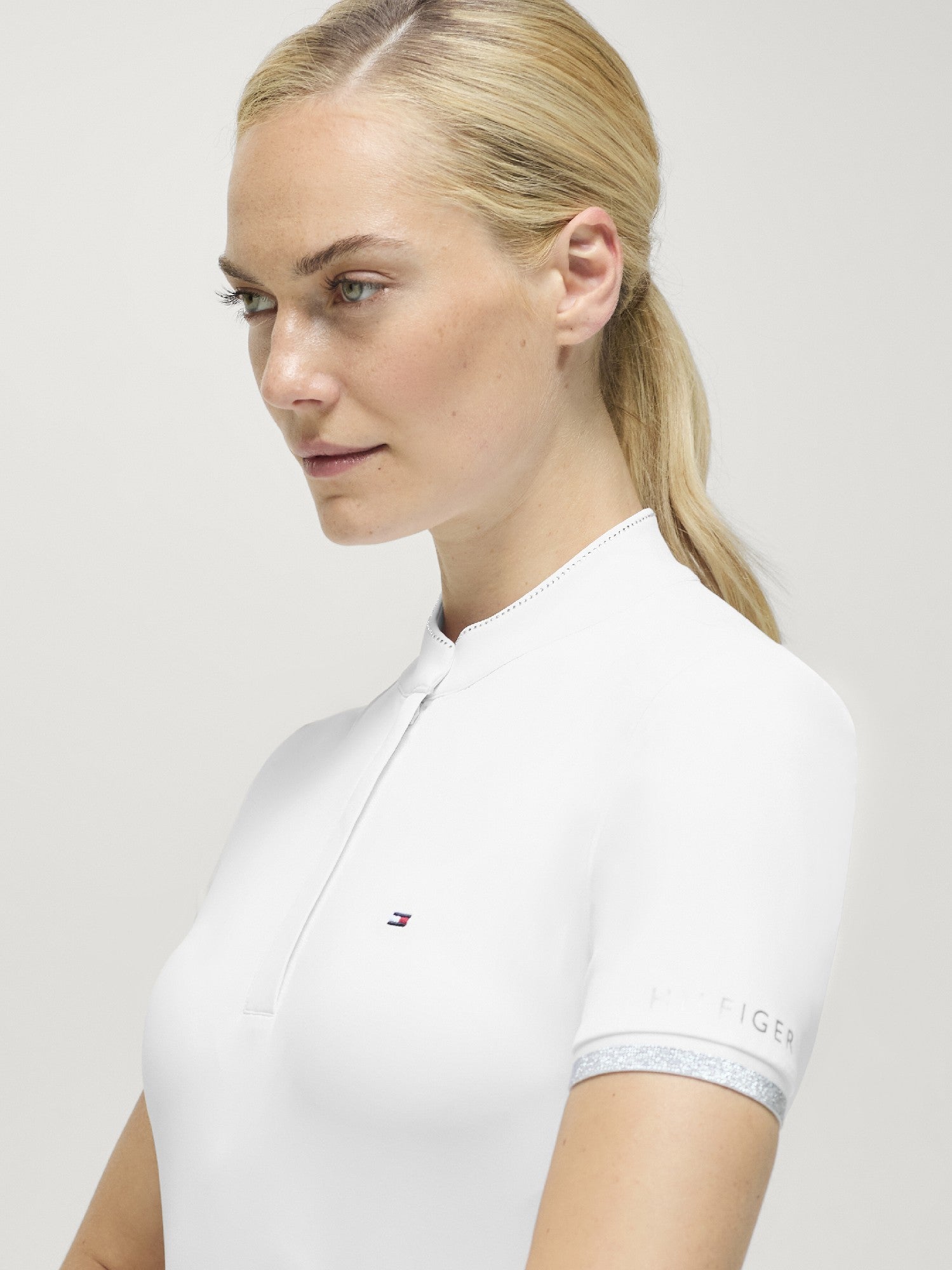 Shirt Show Tommy Hilfiger Linsay Rhinestone Ss Optic White Ladies [:small]