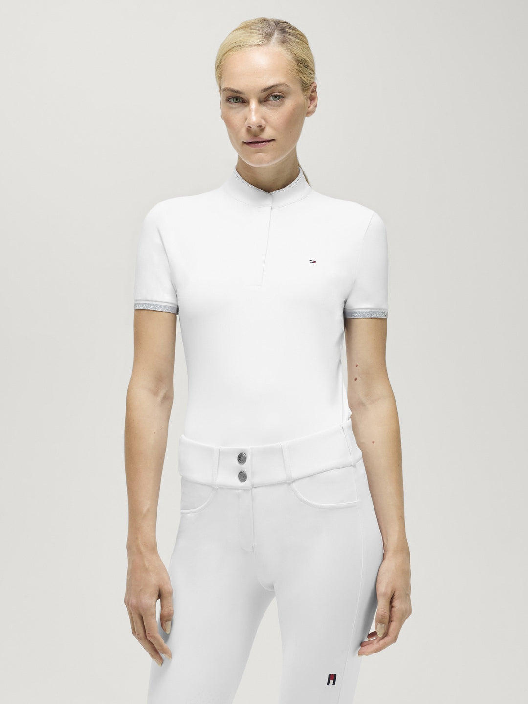 Shirt Show Tommy Hilfiger Linsay Rhinestone Ss Optic White Ladies [:small]